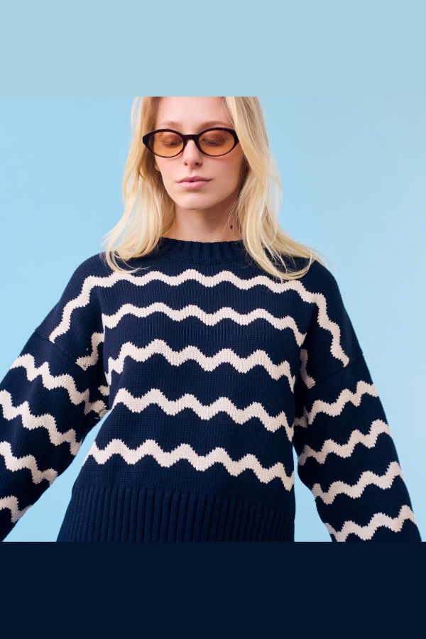 Gigi Knitwear Isla Wavy Stripe Sweater