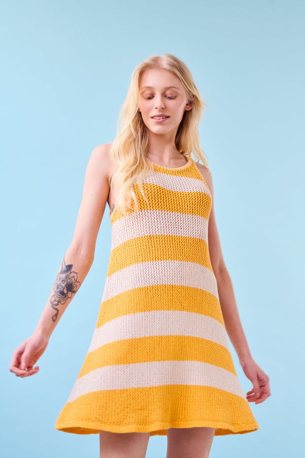 Gigi Knitwear Mesh Cotton Tank Dress