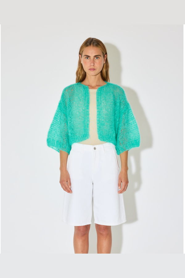 Maiami Mohair Light Short Sleeve Cardigan