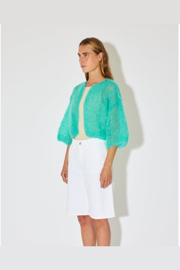 Maiami Mohair Light Short Sleeve Cardigan
