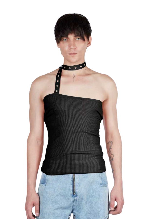 FANG NYC Essential Ruched Scarf Top - Black