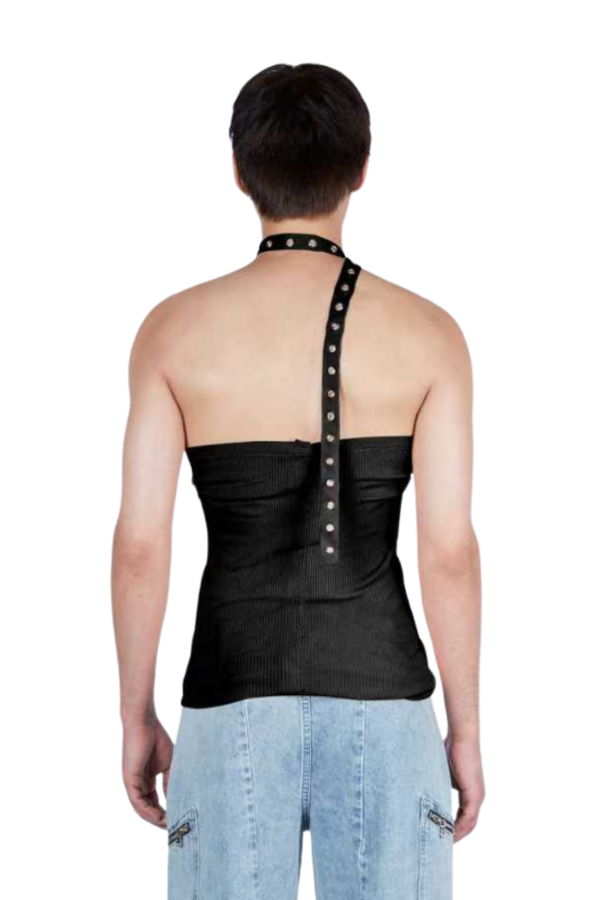 FANG NYC Essential Ruched Scarf Top - Black