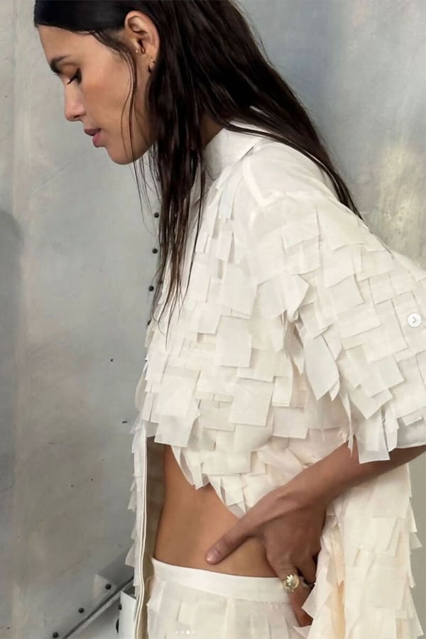 Day Birger et Mikkelsen Figo Chiffon Fringe Top