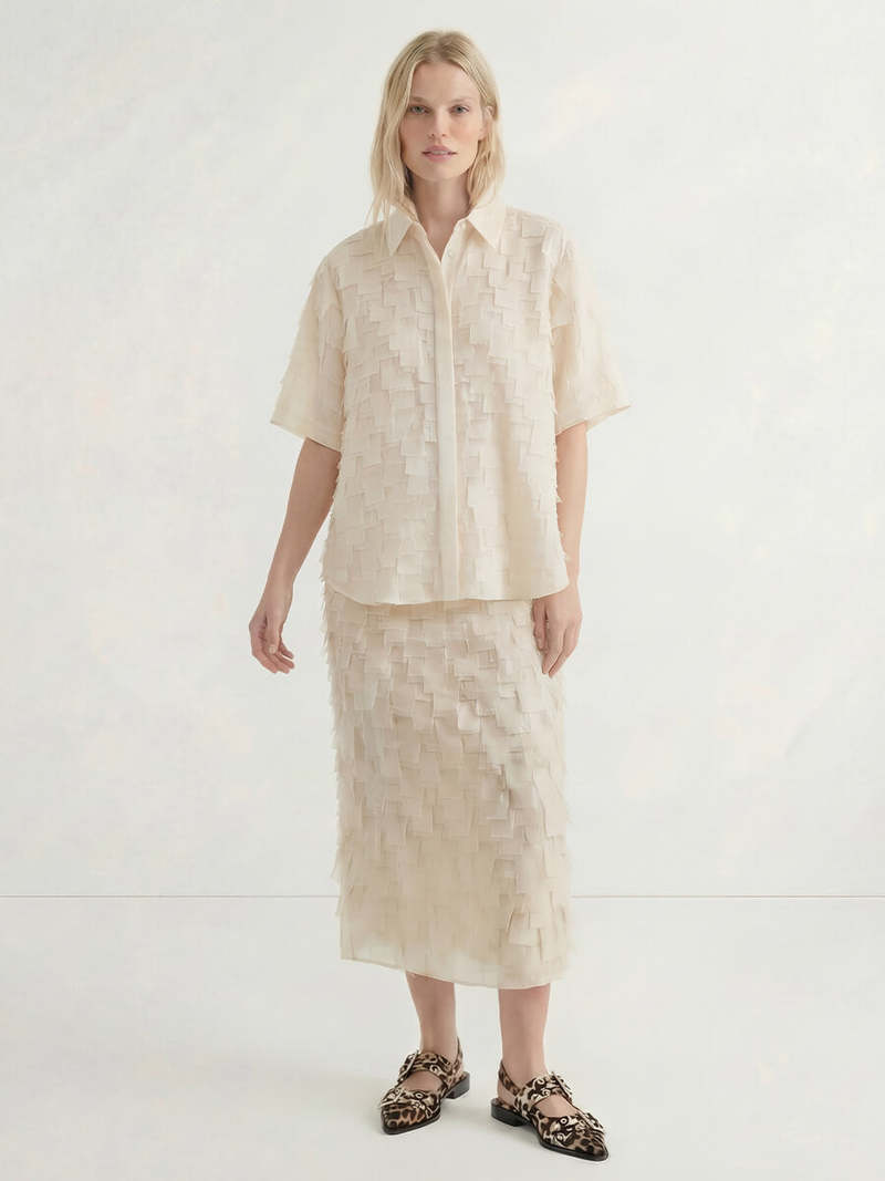 Day Birger et Mikkelsen Figo Chiffon Fringe Top