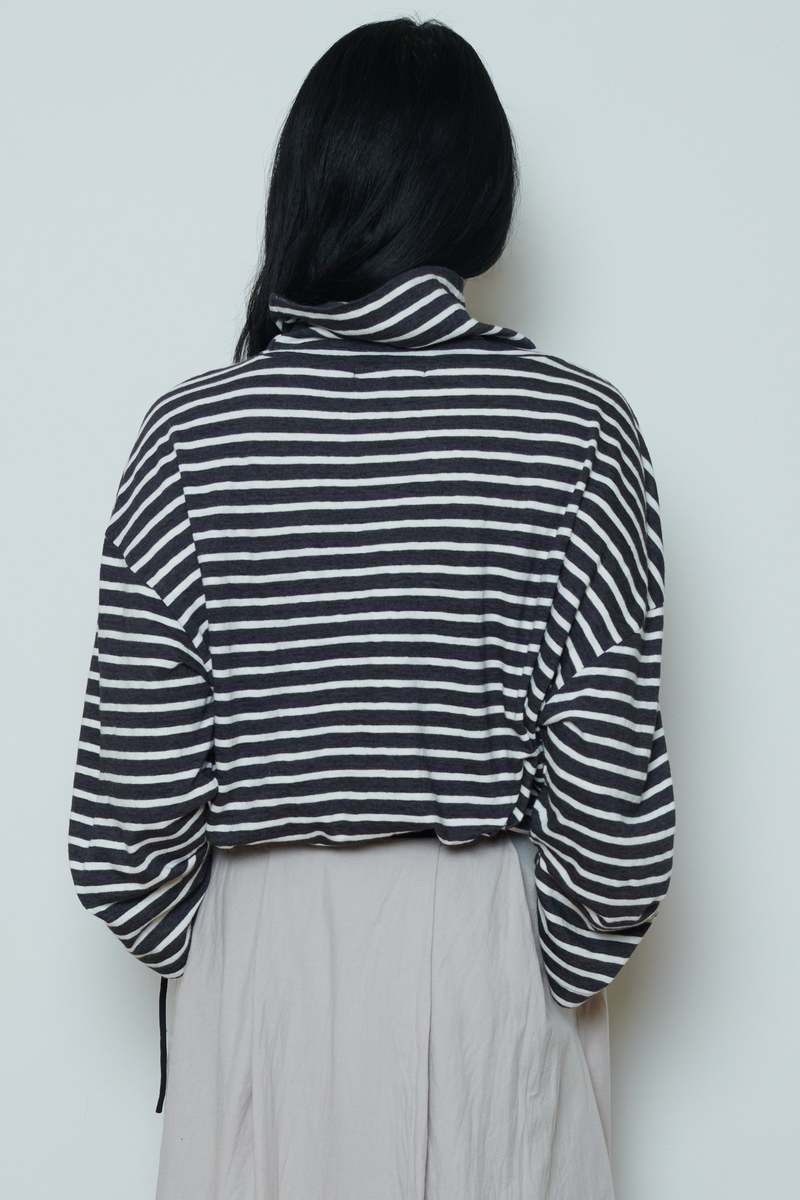 ICHI ANTIQUITES Stripe Turtle Neck Top | Garmentory