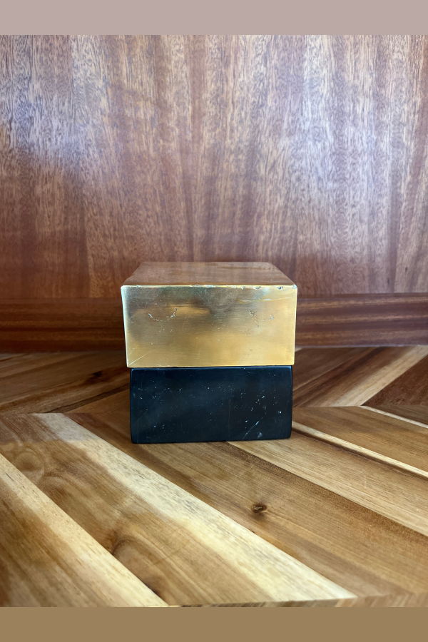 Anastasio Home 50/50 Box - Brass Over Midnight Marble