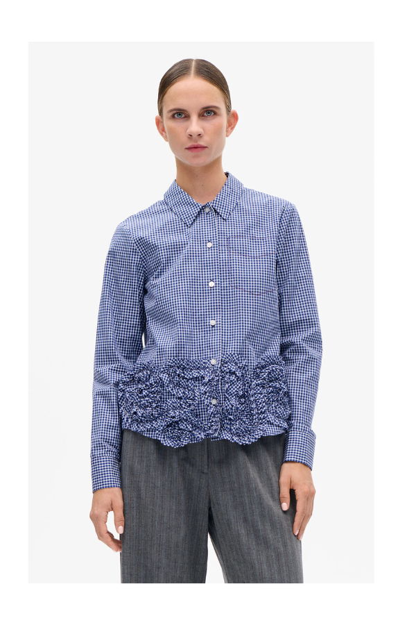 Baum und Pferdgarten Mariel in Mini Blue Check Shirt - Blue