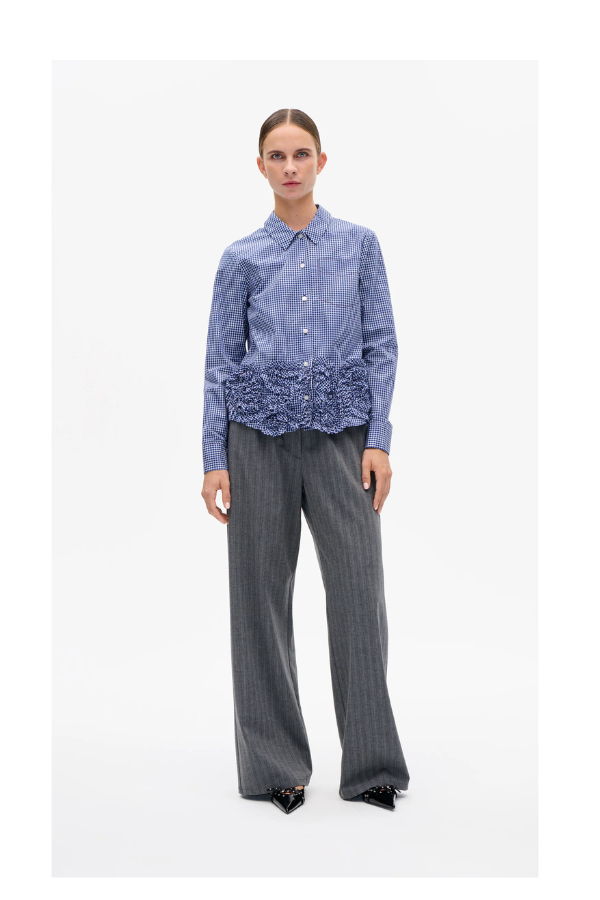 Baum und Pferdgarten Mariel in Mini Blue Check Shirt - Blue