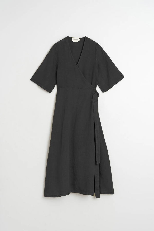 Indi & Cold Crossover Linen Dress