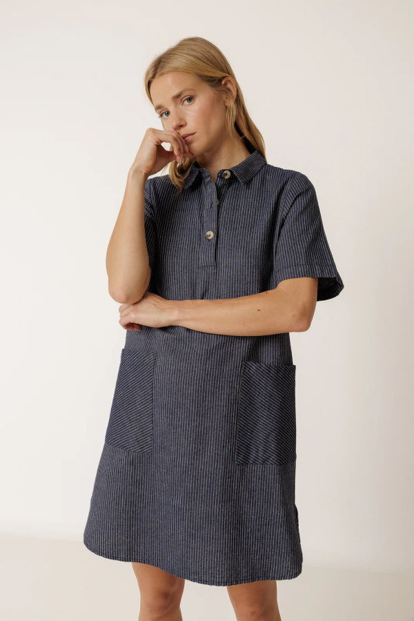 Indi & Cold Polo-Collar Dress