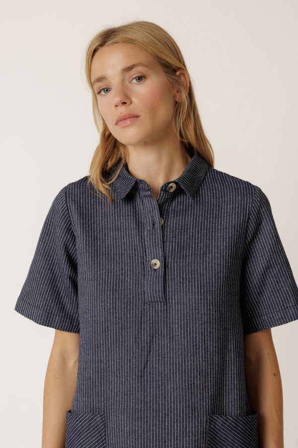 Indi & Cold Polo-Collar Dress