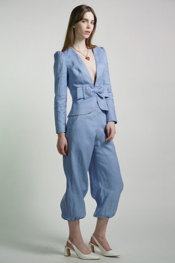 Kristinit Cornflower Linen Anaïs Jacket