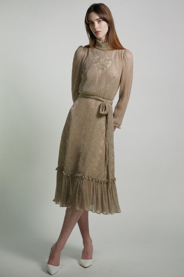 Kristinit Luminous Gold Sirsna Dress