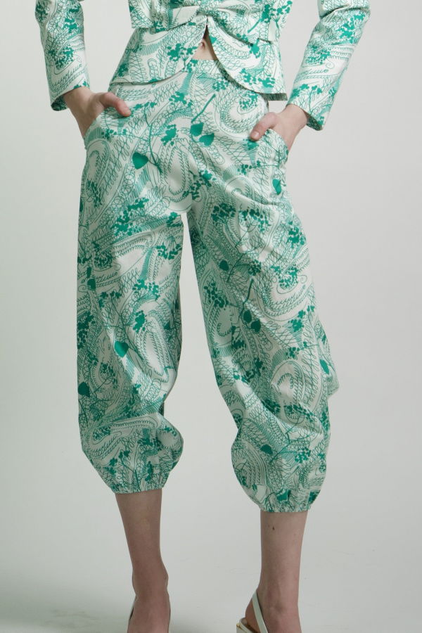Kristinit Scroll Print Bel Âge Pants