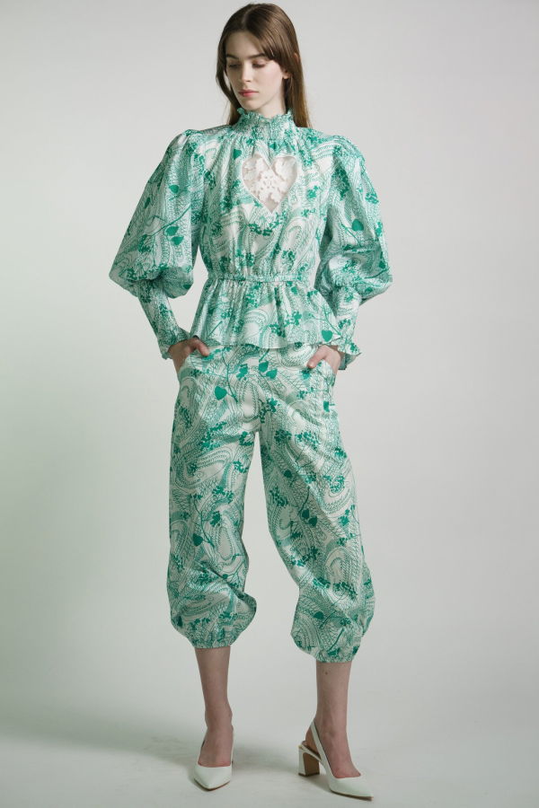 Kristinit Scroll Print Bel Âge Pants