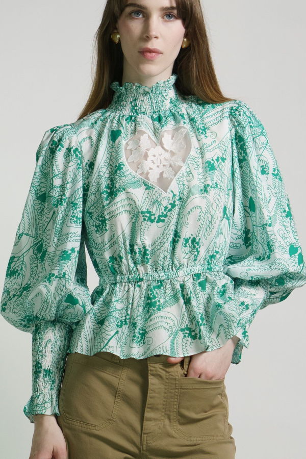 Kristinit Scroll Print Sirsna Top