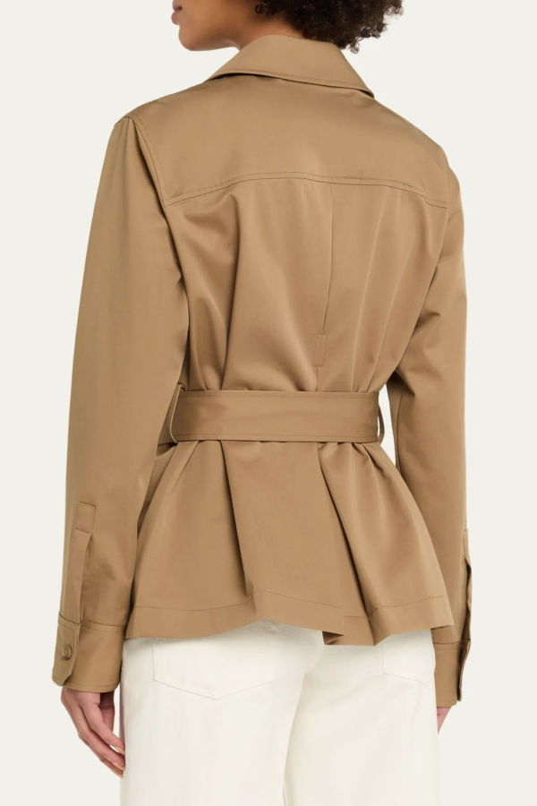 TWP Wrap Me Up Chino Twill Trench Coat - British Khaki