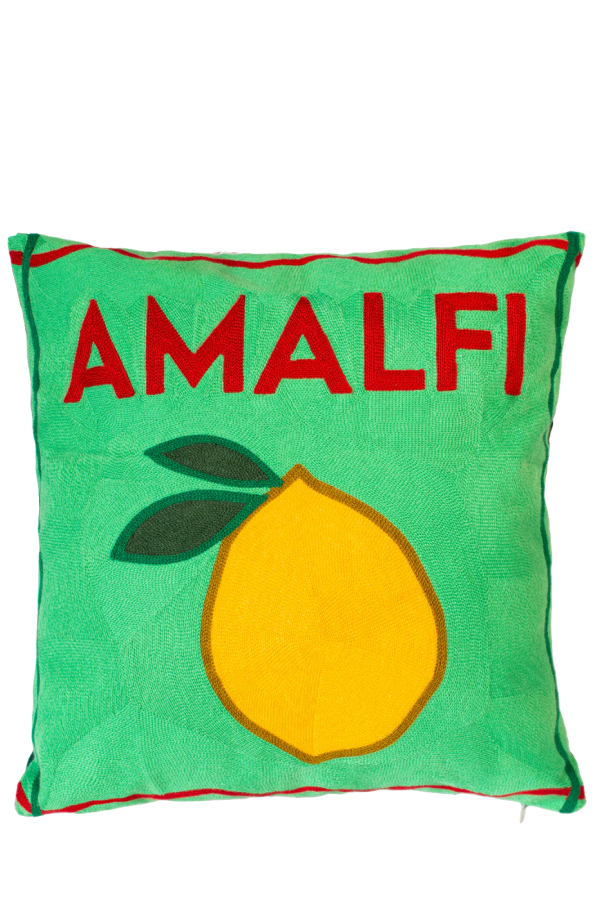 The Pillow Drop Amalfi Needlepoint Cushion