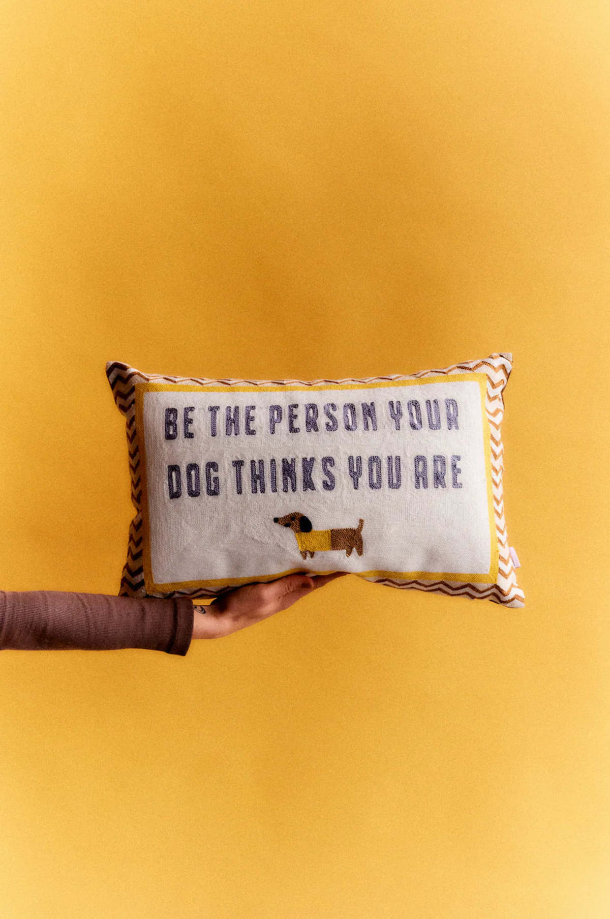 The Pillow Drop Be The Person Your Dog Thinks You Are Needlepoint Cushion - Image 4 of 5