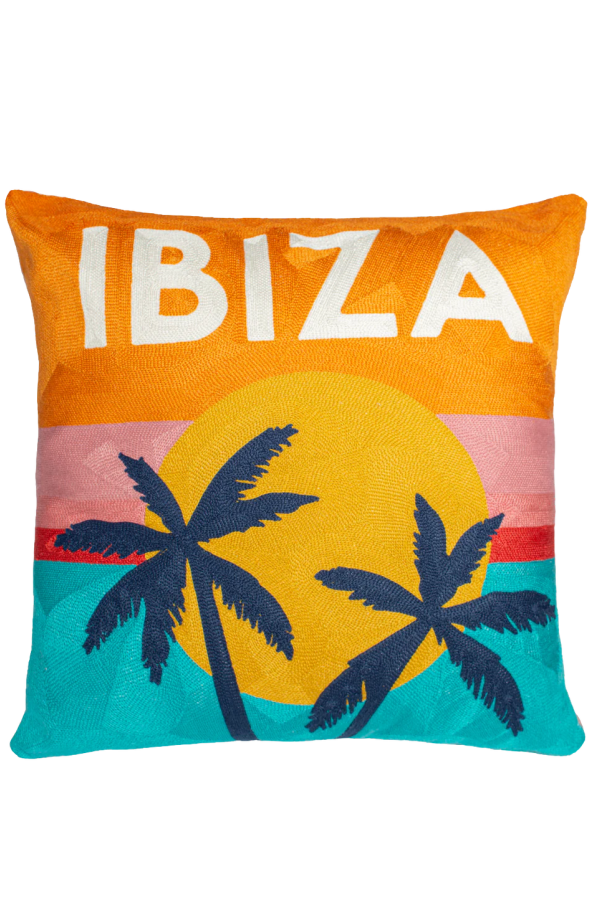The Pillow Drop Ibiza Needlepoint Cushion