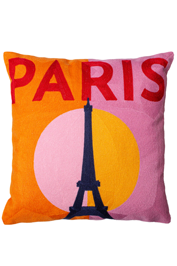 The Pillow Drop Paris Needlepoint Cushion