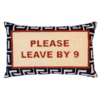 The Pillow Drop Please Leave By 9 Needlepoint Cushion - Navy - Thumbnail 1