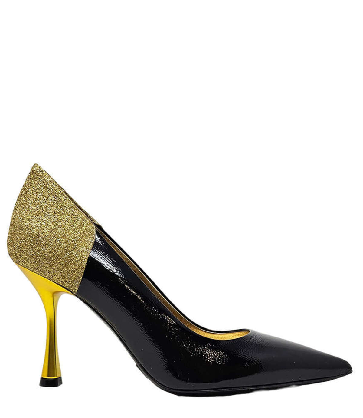 Madison Maison Alena High Heel Pump - Black/Gold - Image 1 of 4