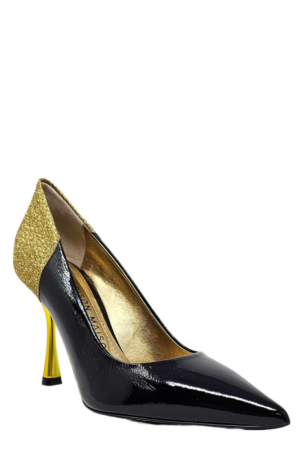 Madison Maison Alena High Heel Pump - Black/Gold