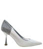 Madison Maison Alena High Heel Pump - White/Silver - Thumbnail 1