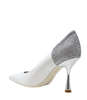 Madison Maison Alena High Heel Pump - White/Silver - Thumbnail 3