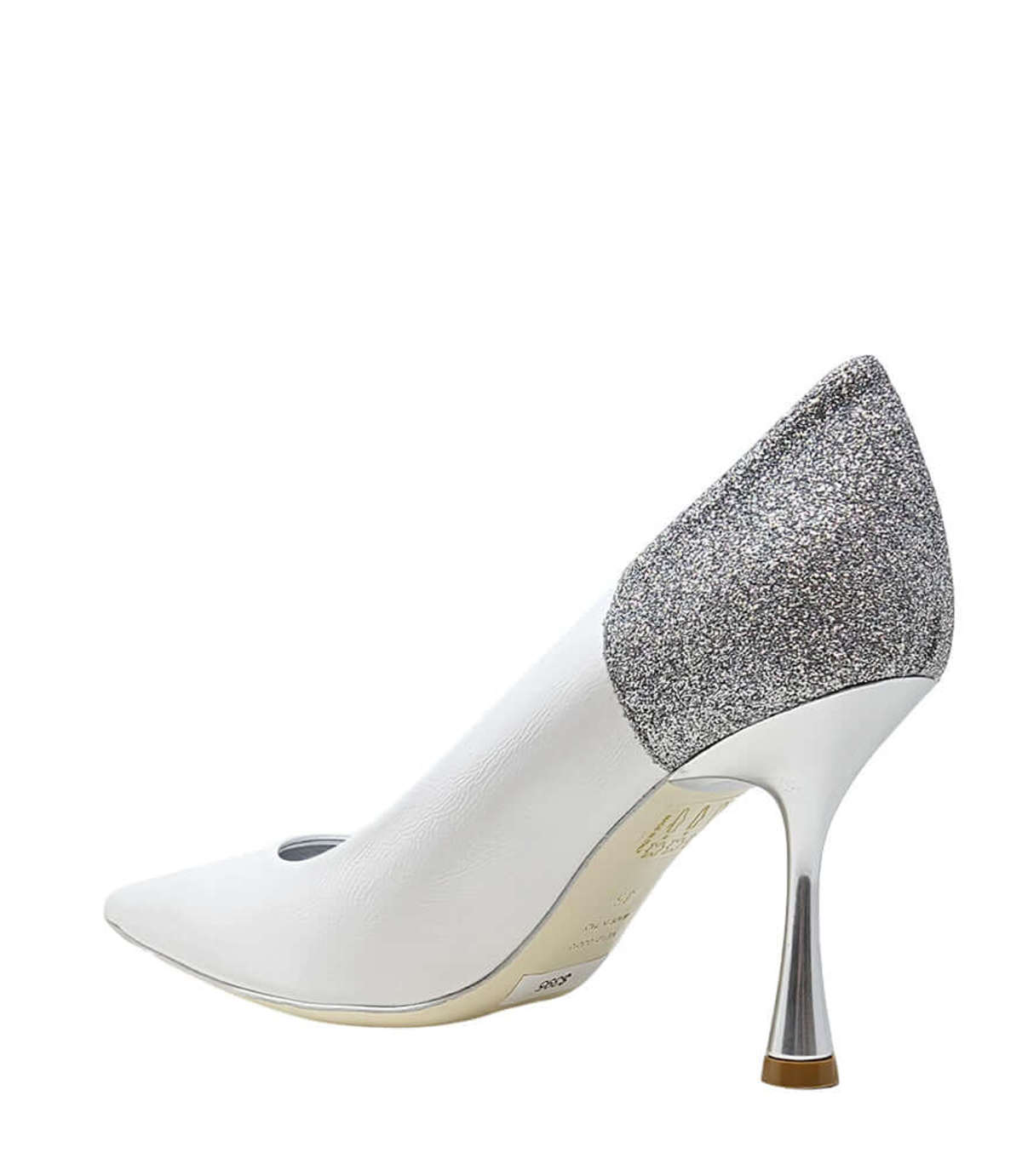 Madison Maison Alena High Heel Pump - White/Silver - Image 3 of 4
