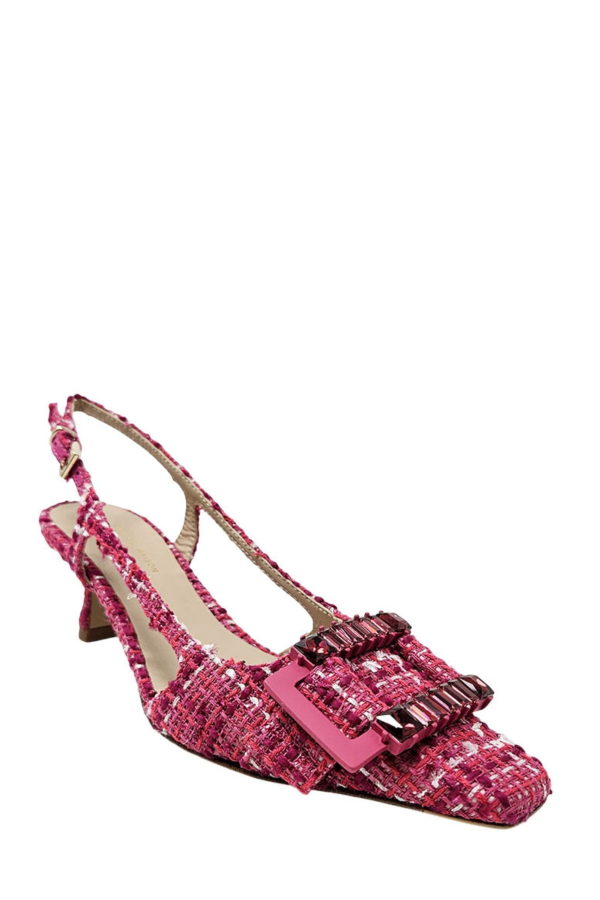 Madison Maison Atena Cherry Heel Slingback Heels - Cherry