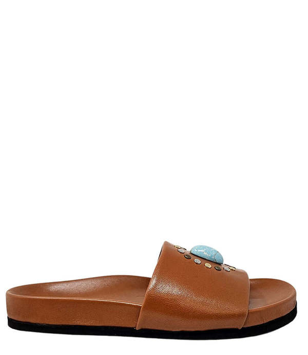 Madison Maison Athena Open Toe Sandal - Cognac Madison Maison Athena Open Toe Sandal - Cognac