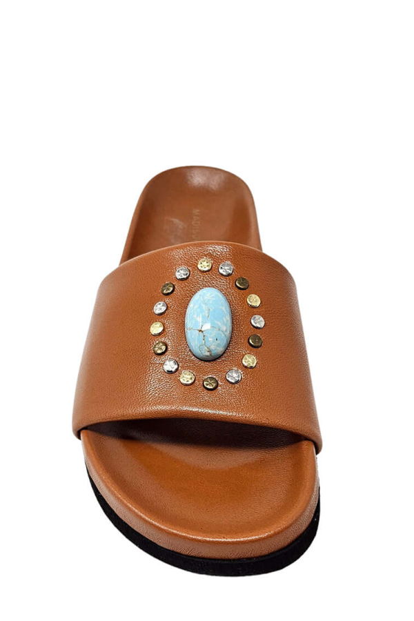 Madison Maison Athena Open Toe Sandal - Cognac