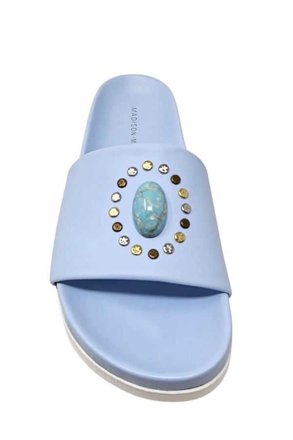 Madison Maison Athena Open Toe Sandal - Sky Blue