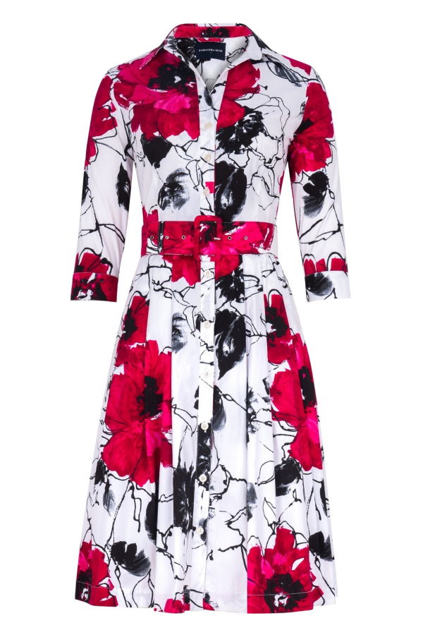 Samantha Sung Audrey Dress #3 Fiori D Este Big - White Pink