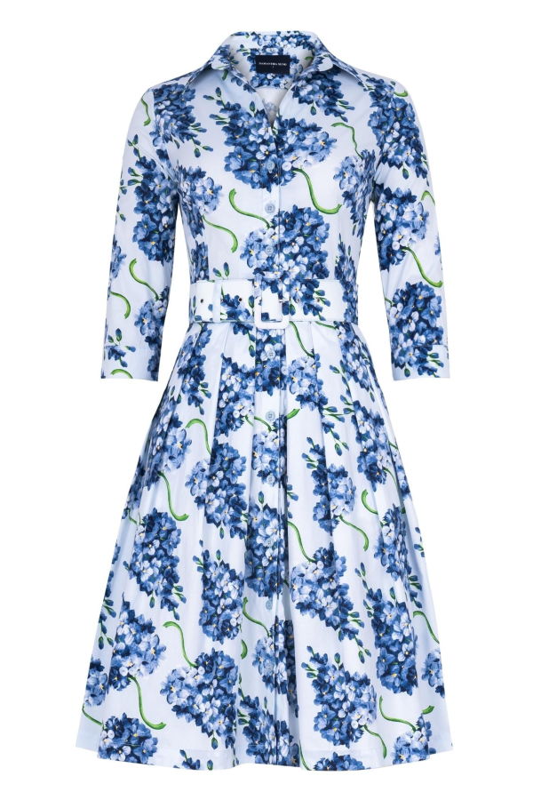 Samantha Sung Audrey Dress #1 Lilac Bunch Big - Soft Indigo