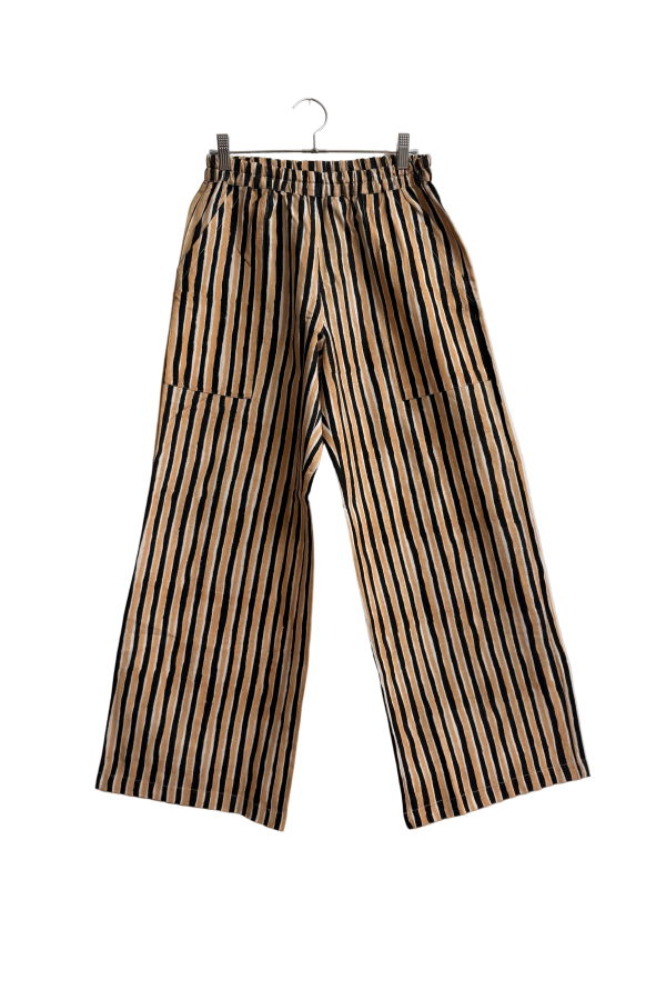 Happy French Gang Omar Black and Camel Stripes Pants