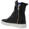 Madison Maison Black Leather Double Zip Shearling Sneaker - Black/Blue - Thumbnail 5