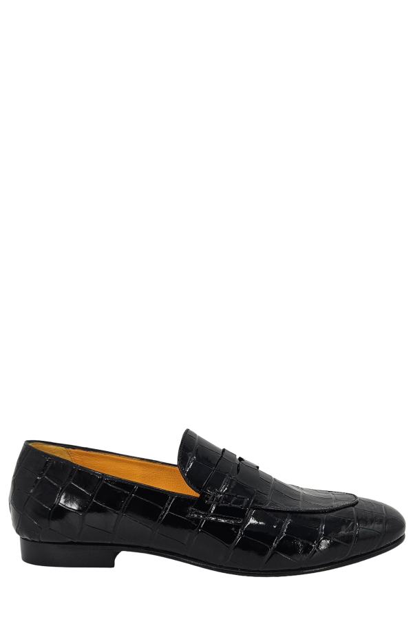 Madison Maison™ Flat Moc Croc Loafer - Black