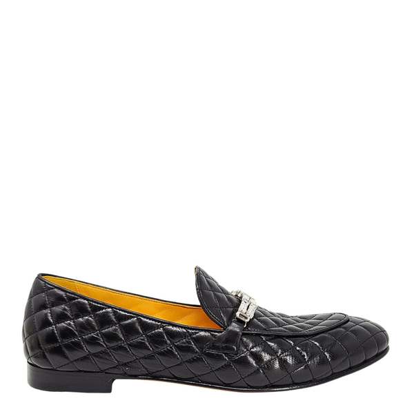 Madison Maison Black Quilted Flat Loafer - Black
