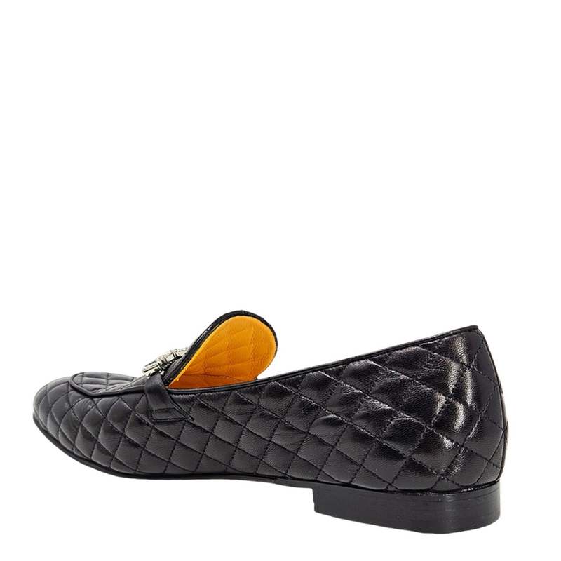 Madison Maison Black Quilted Flat Loafer - Black