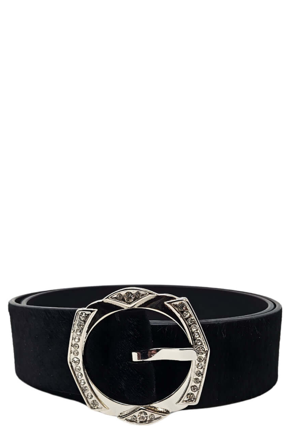 Madison Maison™ Short Calf Hair Belt - Black