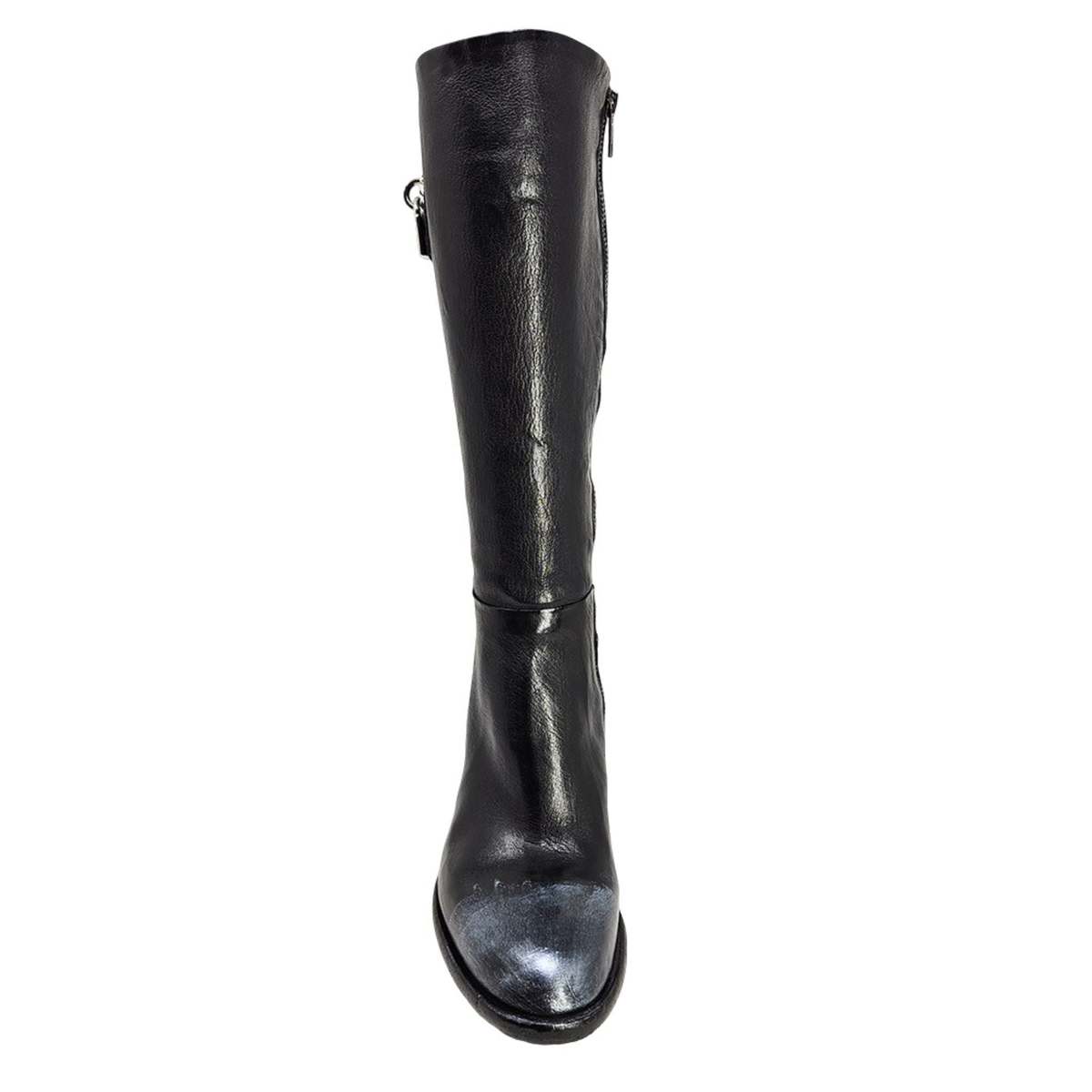Madison Maison Tall Hand Rubbed Lock Boot - Black - Image 4 of 4