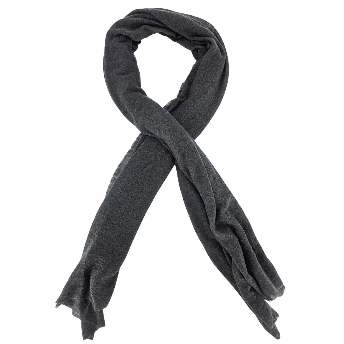 Botto Giuseppe Large Cashmere Plain Stole - Steel Grey - Image 1 of 3