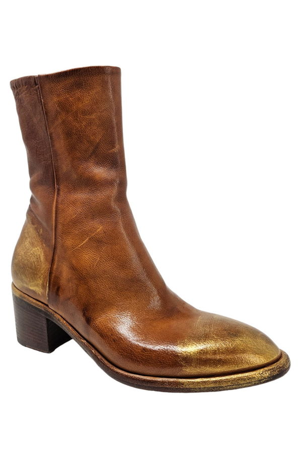 Madison Maison Hand Rubbed Ankle Boot - Cognac