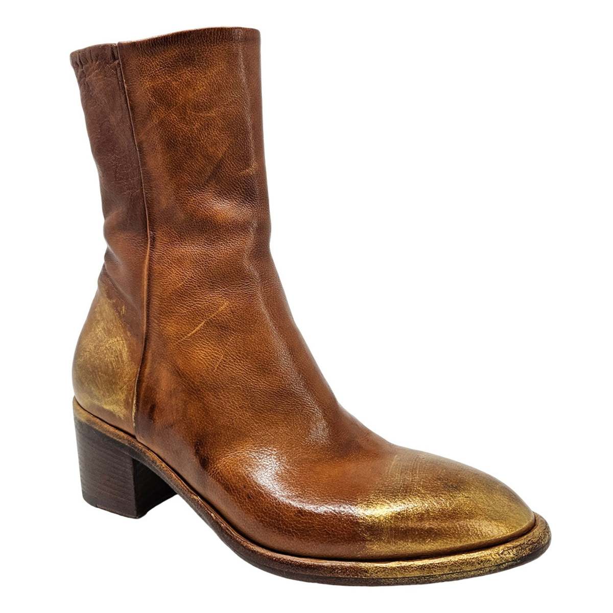 Madison Maison Hand Rubbed Ankle Boot - Cognac - Image 2 of 4
