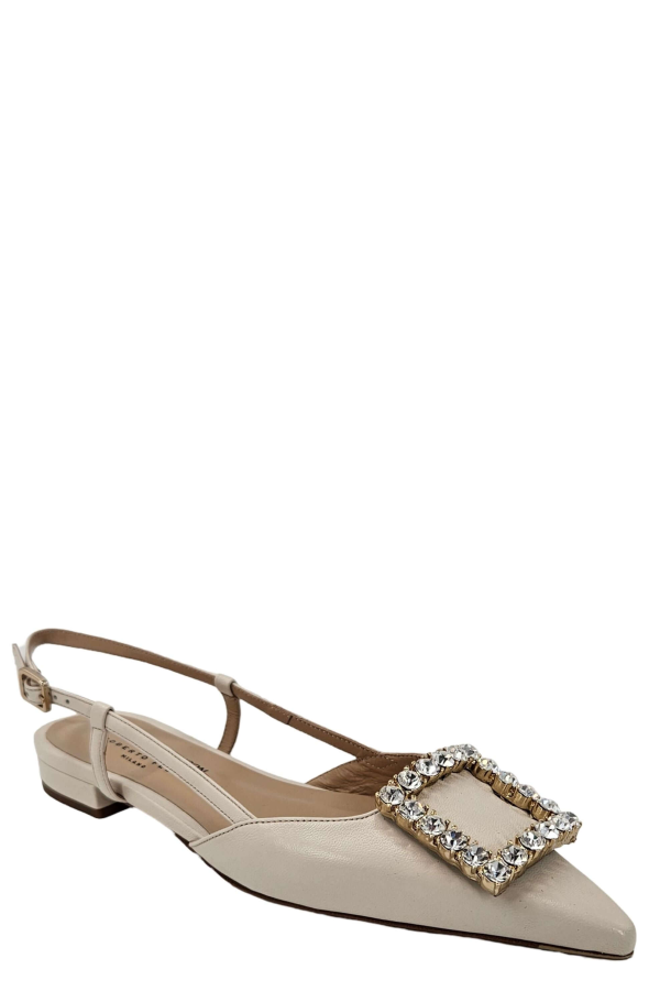 Madison Maison Lavanda Sling Back Flats - Cream