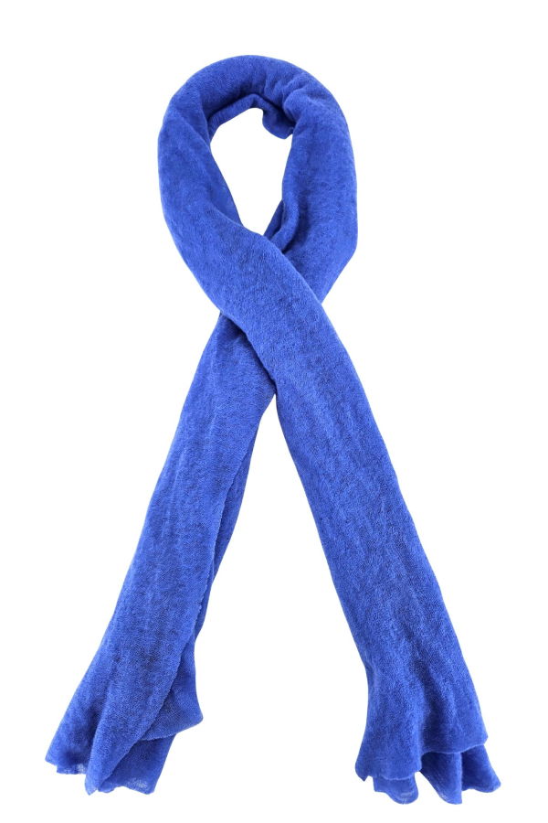 Botto Giuseppe Small Cashmere Plain Scarf - Denim