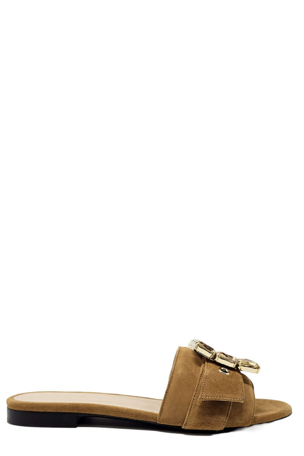 Madison Maison Fade Jeweled Buckle Sandal - Khaki/Bambu